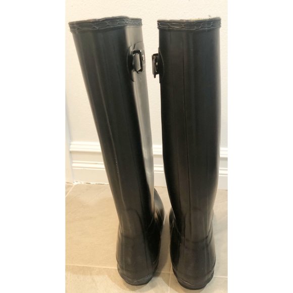 HUNTER ORIGINAL MATTE BLACK TALL RAIN BOOT - Picture 11 of 14